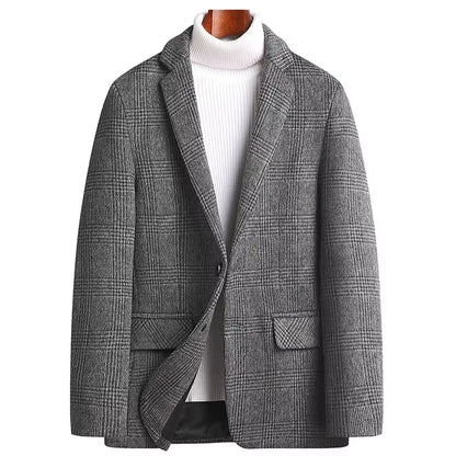 Mens Suit Jacket Blazers 2026 Autumn Winter Suits Men'S Wool Plaid Suits Men'S Trend Woolen Suits plus Size Men'S Clothing