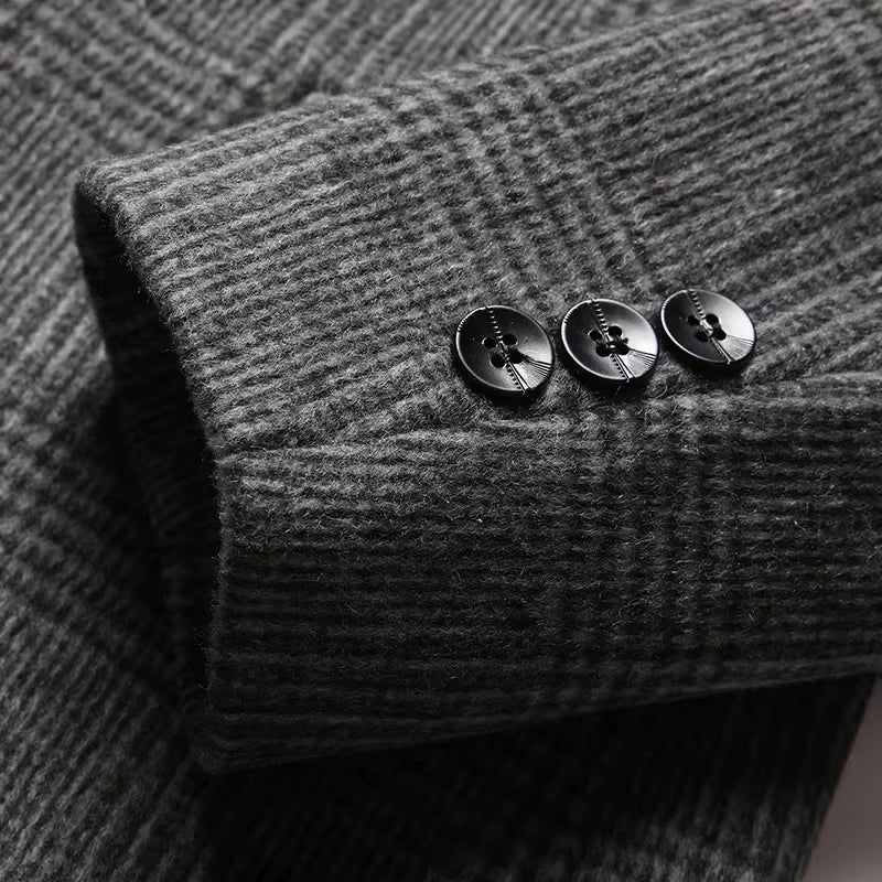 Mens Suit Jacket Blazers 2026 Autumn Winter Suits Men'S Wool Plaid Suits Men'S Trend Woolen Suits plus Size Men'S Clothing